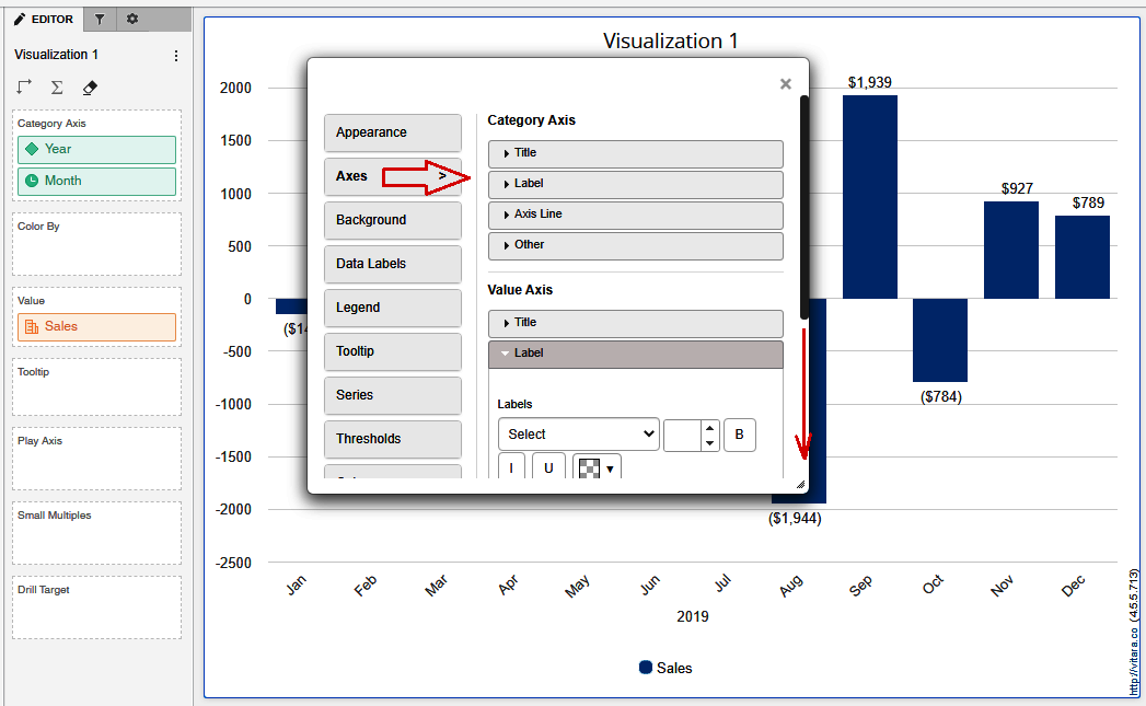 Data Label Customization Vitaracharts Custom Visuals Plugin For Microstrategy Documentation