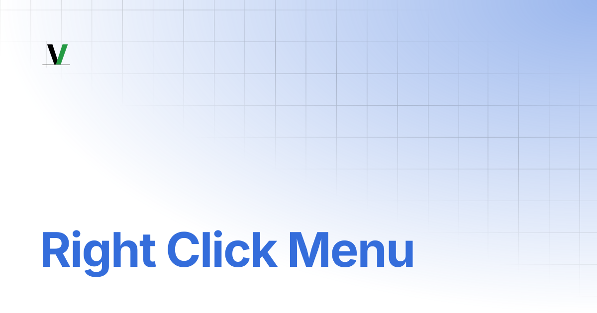Right Click Menu | VitaraCharts
